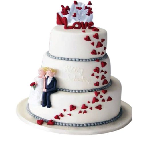 کیک عقد و عروسی لاو