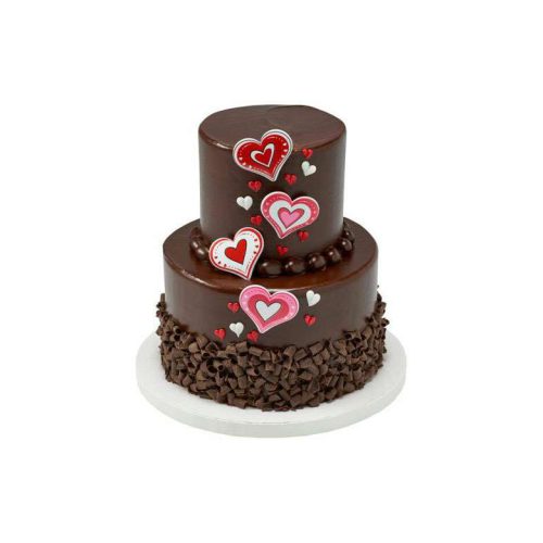 کیک شکلاتی قلبی عاشقانه کیک تهران